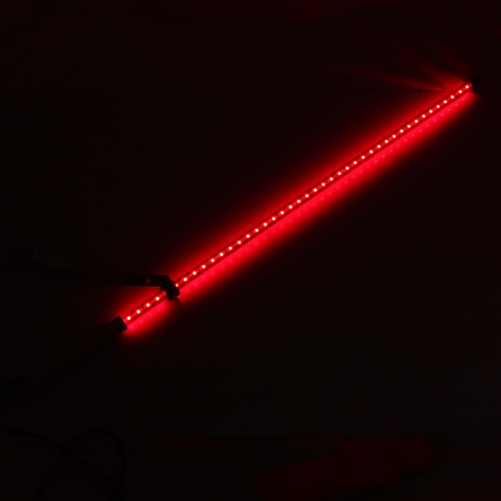 Amazon | オートバイ用 旗棒白 LED レッド 発光 フラッグポール 900mm